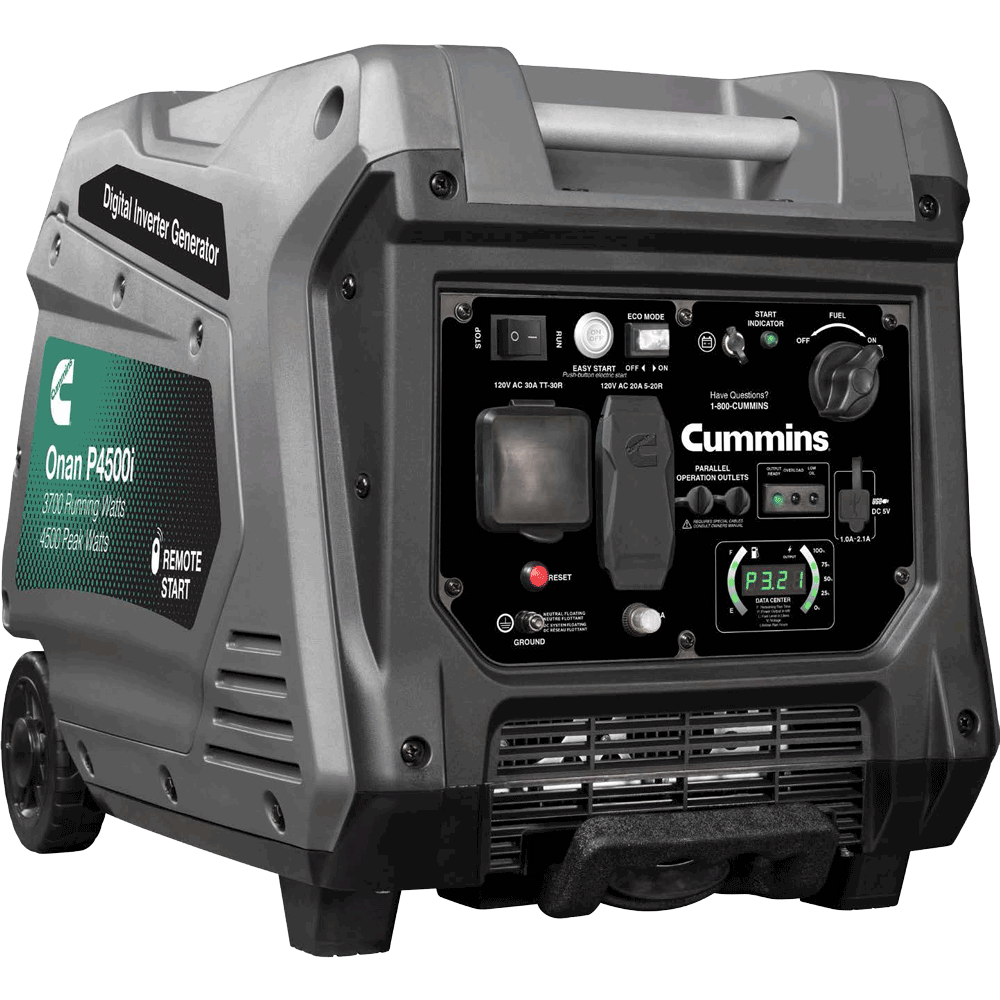 Cummins 3700W/4500W Onan A058U955 Remote Start Portable Gas Inverter Generator P4500i
